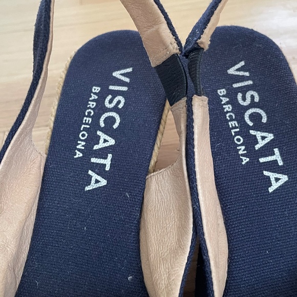 Viscata Navy Slingback Wedges - Picture 9 of 12